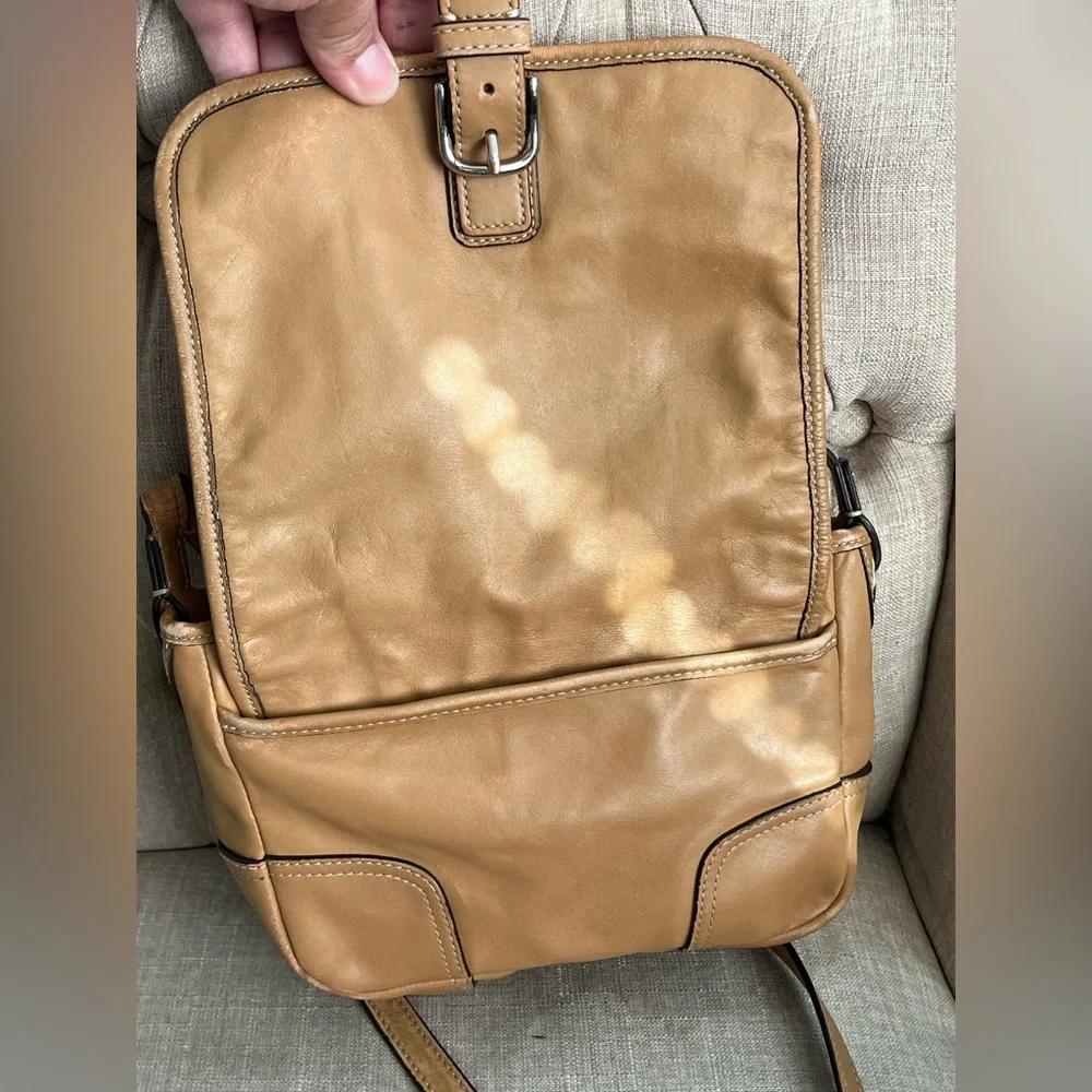 Coach Camel Leather Crossbody Bag - Picture 4 of 14